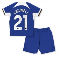 Chelsea Ben Chilwell #21 Koti Peliasu Lasten 2023-24 Lyhythihainen (+ Lyhyet housut)